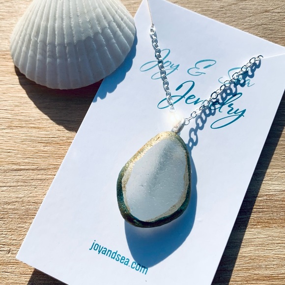 Painted Mermaid Seaglass Necklace - Picture 2 of 9